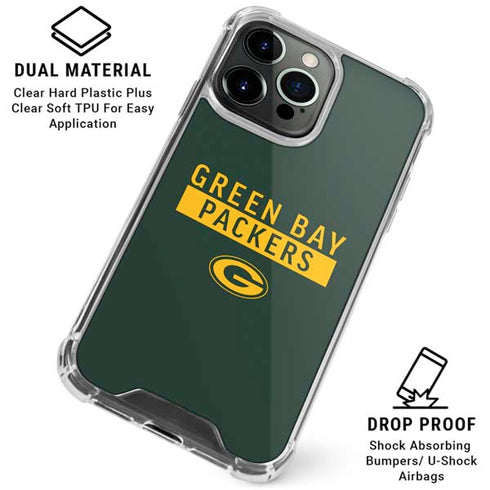 NFL Green Bay Packers Green Performance Series iPhone 16 Pro Clear Case